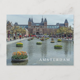 Amsterdam Rijksmuseum view postcard