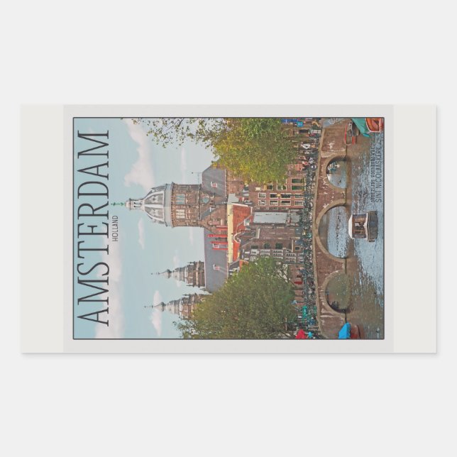 Amsterdam - Sint Nicolaaskerk Rectangular Sticker (Front)