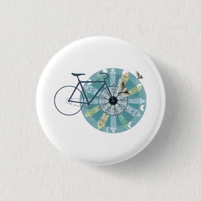 Amsterdam skyline 3 cm round badge (Front)