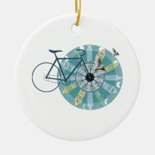 Amsterdam skyline ceramic tree decoration
