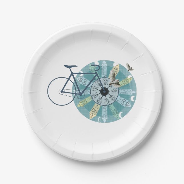 Amsterdam skyline paper plate (Front)