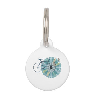 Amsterdam skyline pet tag