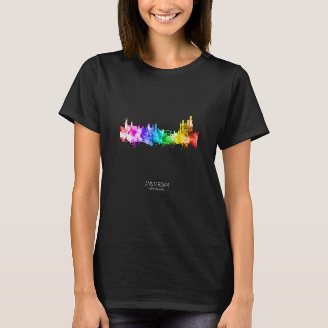 Amsterdam Skyline Skyscrapers  T-Shirt (Front)