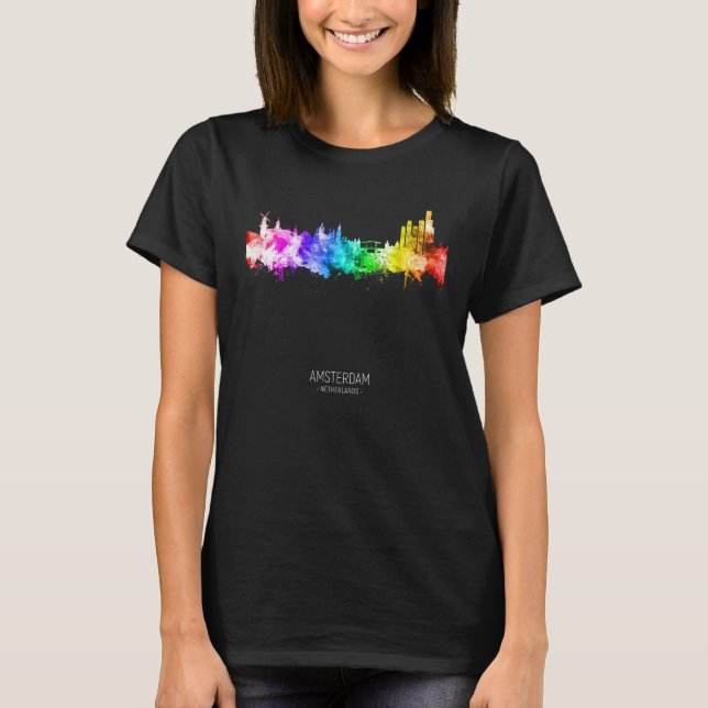 Amsterdam Skyline Skyscrapers T-Shirt (Front)