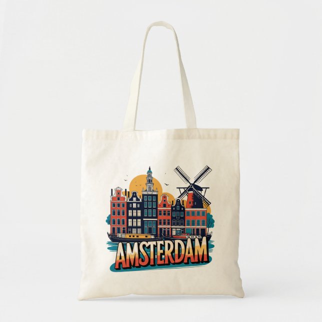 Amsterdam Skyline  Tote Bag (Front)