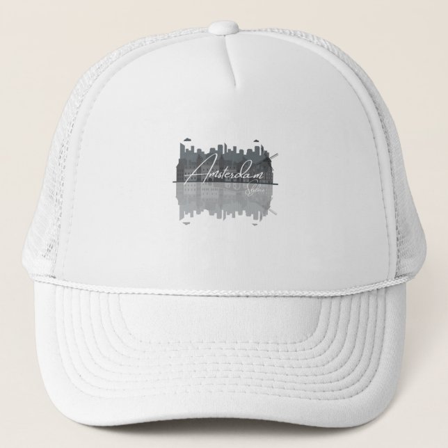 Amsterdam Skyline Trucker Hat (Front)