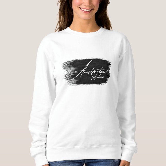 Amsterdam Skyline Writing Sweatshirt (Front)