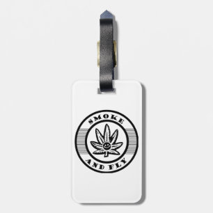 Amsterdam smoke and fly luggage tag