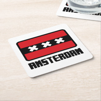 Amsterdam Square Paper Coaster