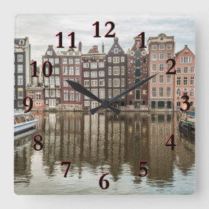 Amsterdam Square Wall Clock