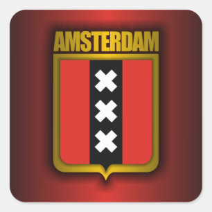 Amsterdam Steel (Flag) Square Sticker
