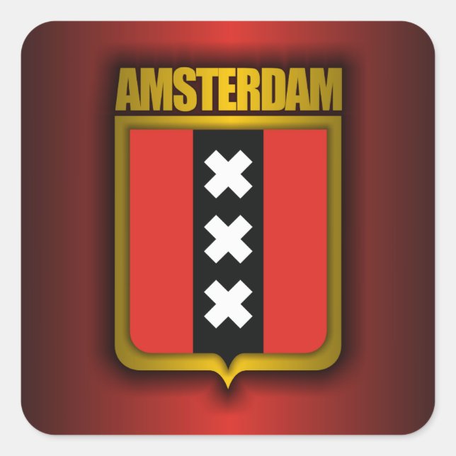 Amsterdam Steel (Flag) Square Sticker (Front)