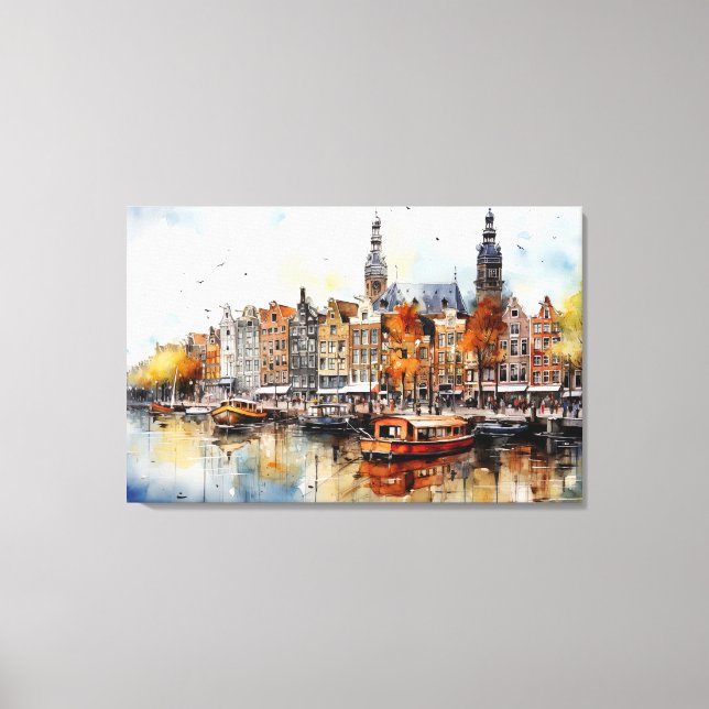 Amsterdam, Stretched Canvas Print (Front)