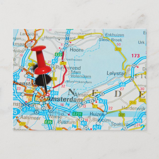 Amsterdam, The Nederlands Postcard (Front)
