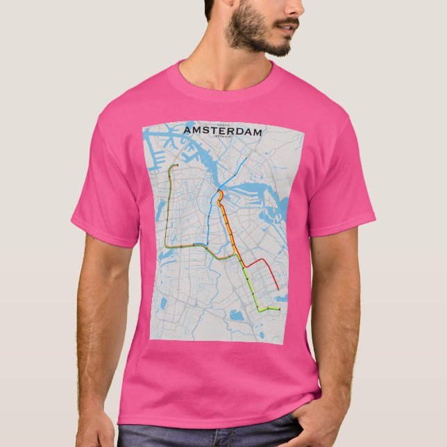 Amsterdam Transit Map T-Shirt (Front)