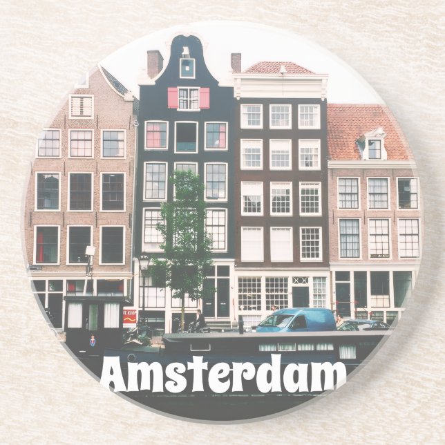Amsterdam Travel Souvenir Coaster (Front)