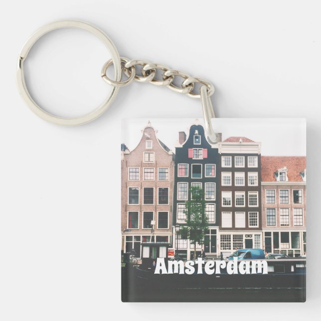 Amsterdam Travel Souvenir Key Ring (Front)