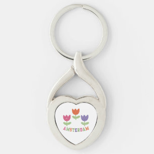 Amsterdam Tulips Key Ring