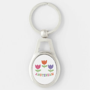 Amsterdam Tulips Key Ring