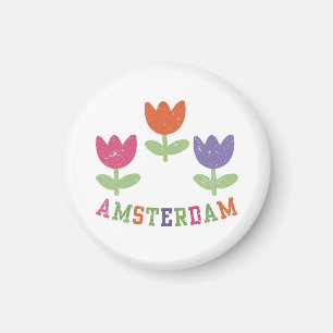Amsterdam Tulips Magnet