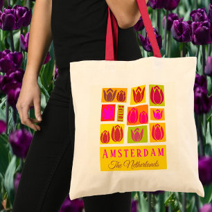 Amsterdam Tulips Netherlands Holland Tote Bag