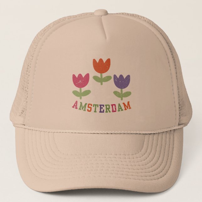 Amsterdam Tulips Trucker Hat (Front)