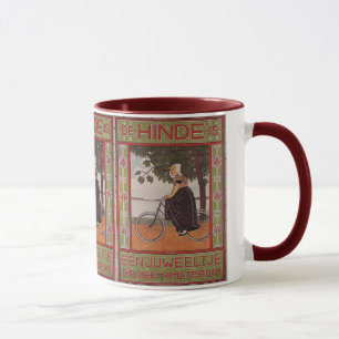 Amsterdam Vintage Bicycle Poster Art Mug