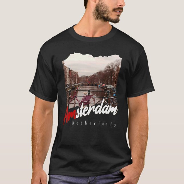 Amsterdam Vintage   Netherlands  Holland   Amsterd T-Shirt (Front)