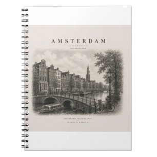 Amsterdam Vintage Travel City Design Notebook