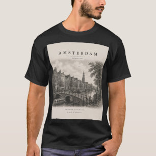 Amsterdam   Vintage Travel City Design T-Shirt