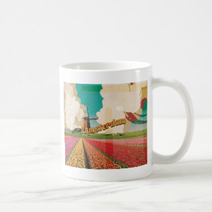 Amsterdam Vintage Travel Poster Coffee Mug