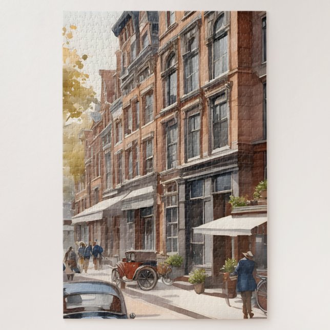 Amsterdam watercolor painting jigsaw puzzle (Vertical)