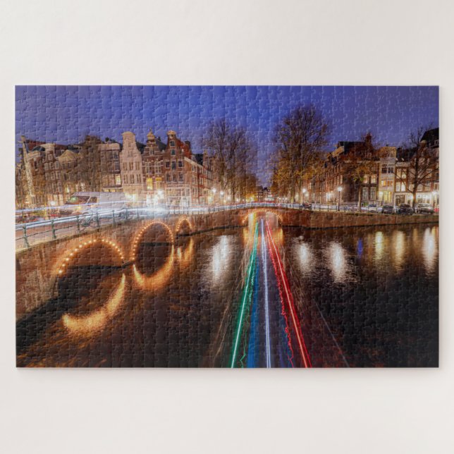 Amsterdam Waterways Jigsaw Puzzle Netherlands (Horizontal)