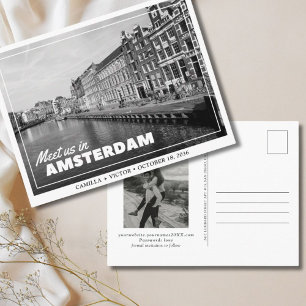 Amsterdam Wedding Save the Date Postcard