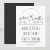 Amsterdam Wedding | Skyline Invitation