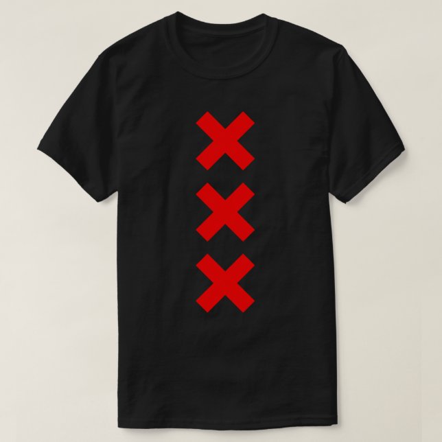Amsterdam XXX logo Sticker T-Shirt (Design Front)