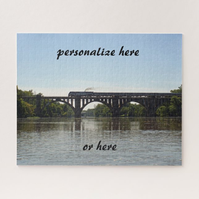 Amtrack Train Crossing Rappahannock River Jigsaw Puzzle (Horizontal)