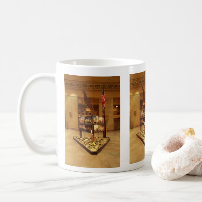 Amtrak Railroad 911 Memorial Monument   Coffee Mug (With Donut)