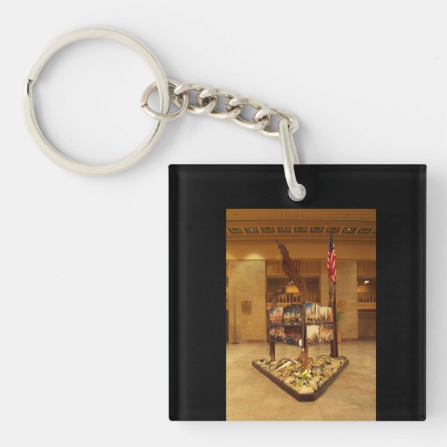 Amtrak Railroad 911 Memorial Monument   Keychain (Front)
