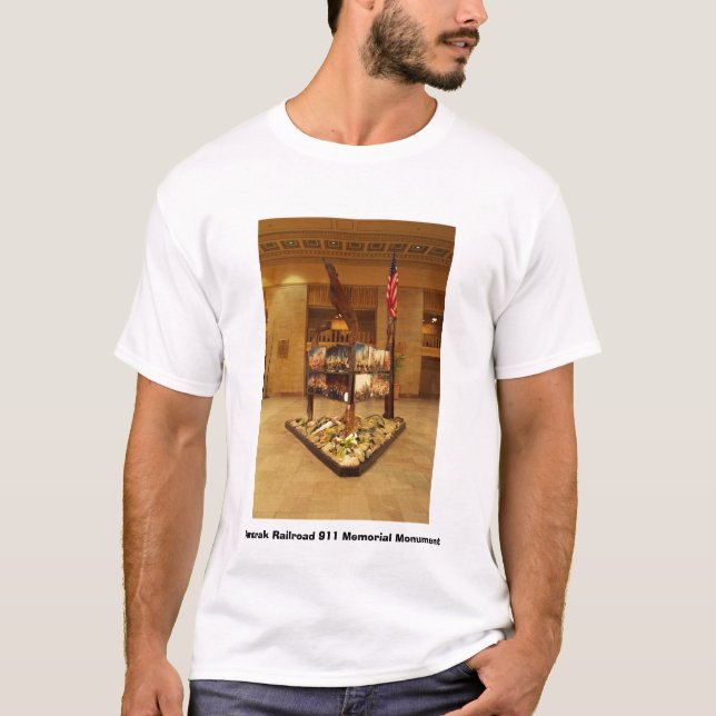 Amtrak Railroad 911 Memorial Monument T-Shirt (Front)