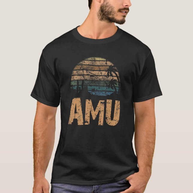 AMU Vintage Sunset Distressed T-Shirt (Front)
