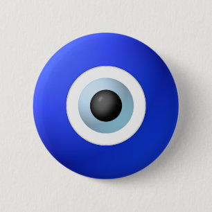 Amulet to Ward off the Evil Eye 6 Cm Round Badge