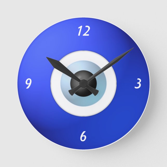 Amulet to Ward off the Evil Eye Round Clock (Front)