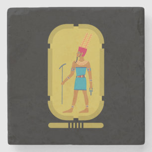 Amun God Of The Air Stone Coaster