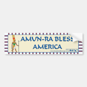 Amun-Ra Bless America bumper sticker