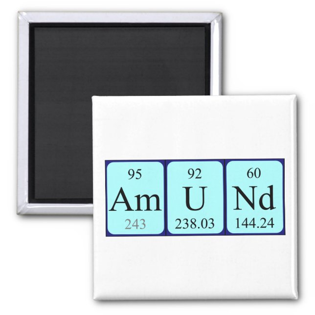 Amund periodic table name magnet (Front)