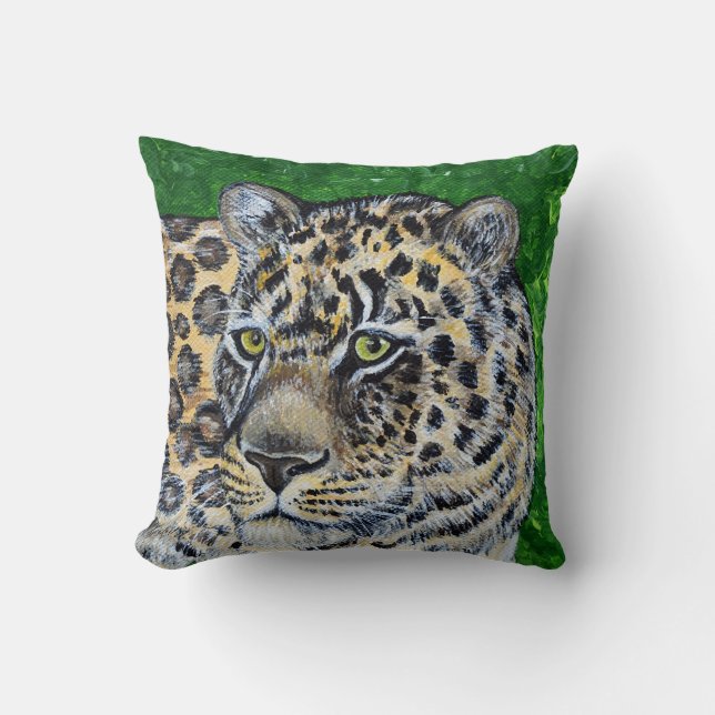 Amur Leopard Painting Cushion (Front)