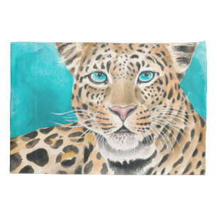 Amur Leopard Watercolor Art Pillowcase