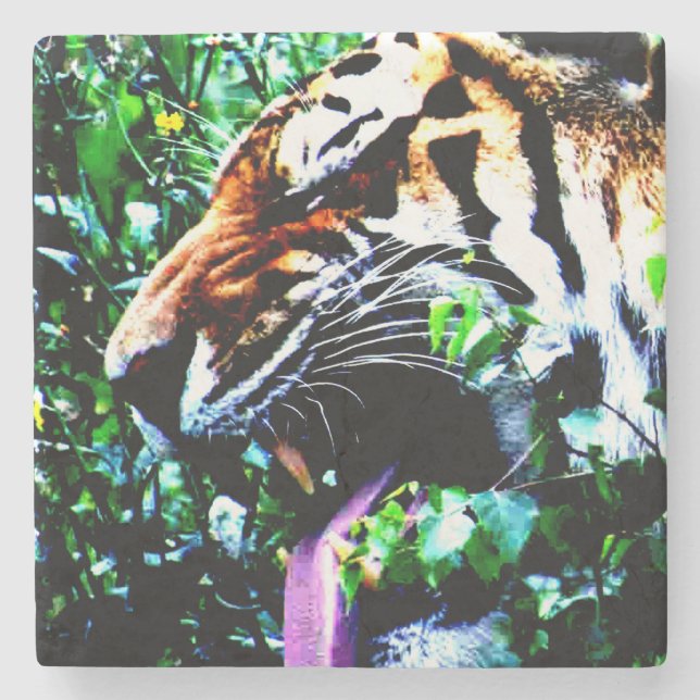 Amur Tiger coastercna Stone Coaster (Front)