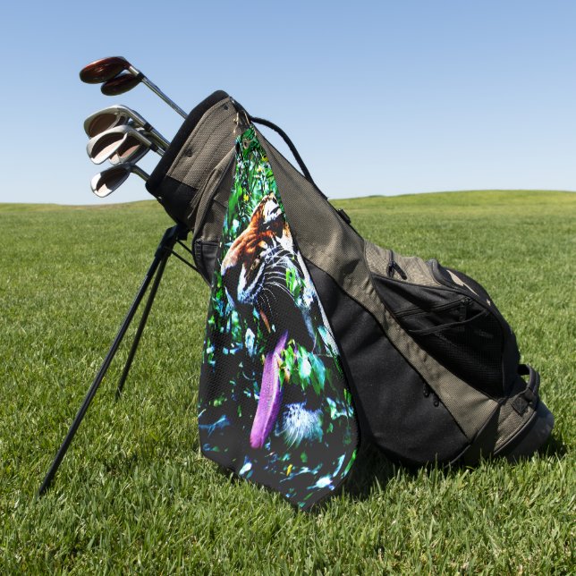 Amur Tiger gtcna Golf Towel (Green)